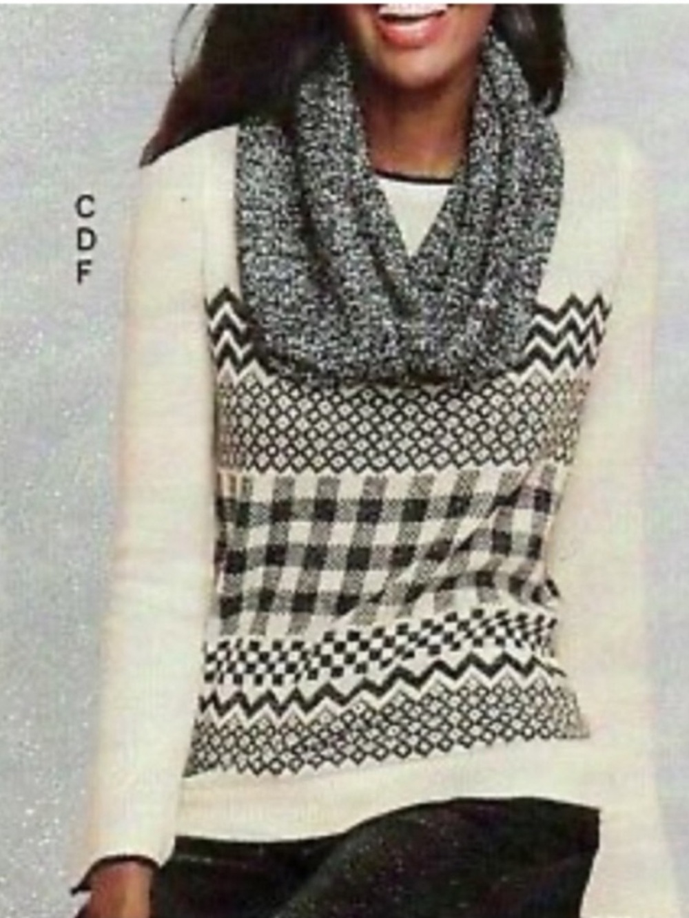 Talbots Modern Fair Isle Shimmer Wool Blend Sweater. S. NWT.